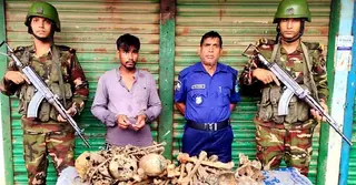 ভালুকায় মানব কঙ্কালসহ গ্রেপ্তার ১